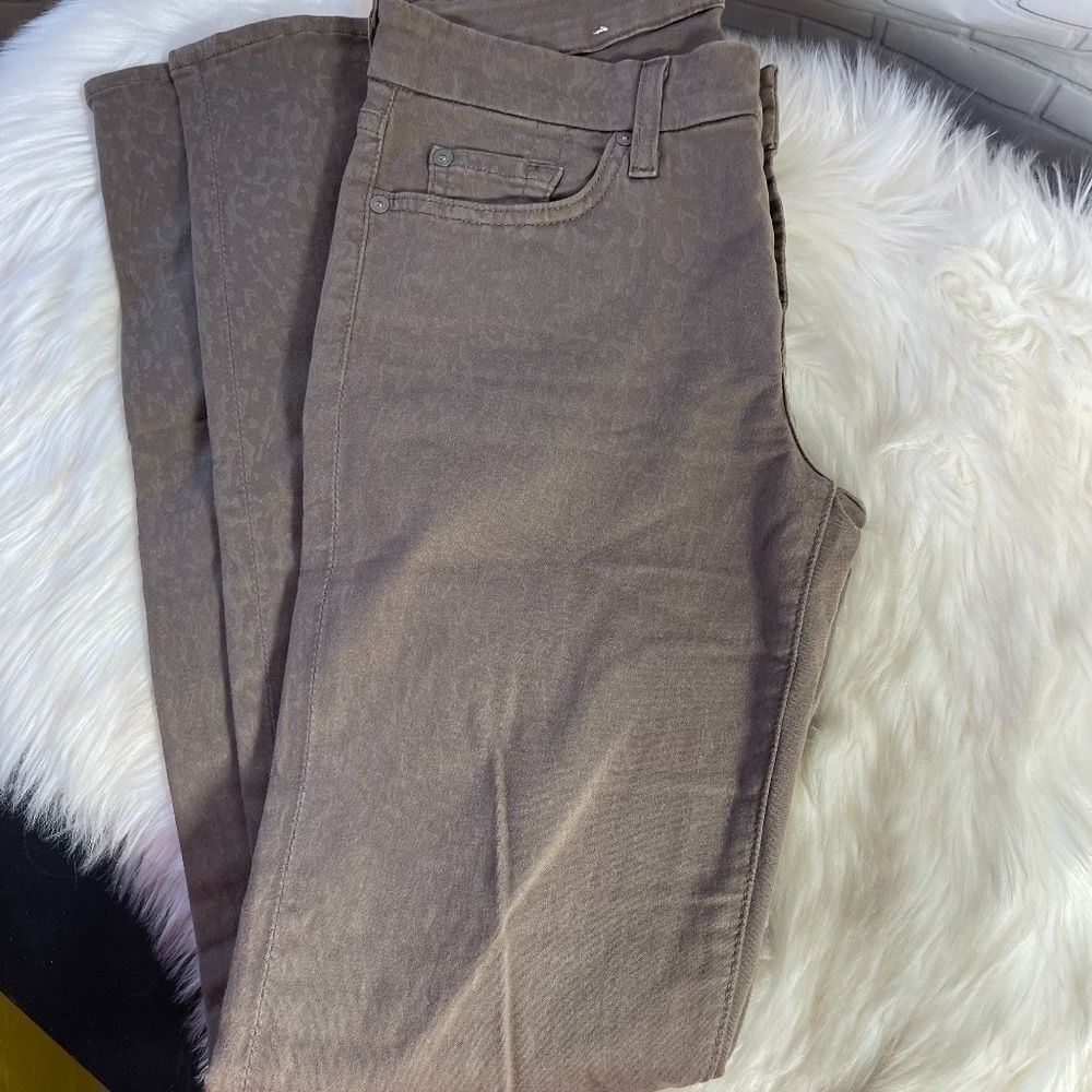 7 FAM Gwenevere Brown Skinny Jeans Sz 27